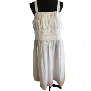 Jessica Howard Woman White Swiss Dot‎ Sundress | Size